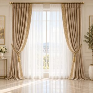 Champagne & Gold Luxury Curtain Set