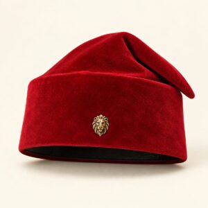 Men's Traditional Igbo Red Velvet Cap